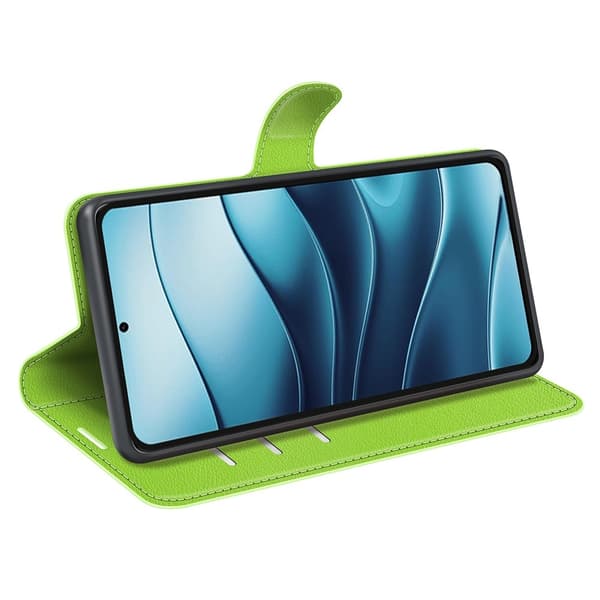 Xiaomi Redmi Note 14 5G Fodral Litchi Läder Grön