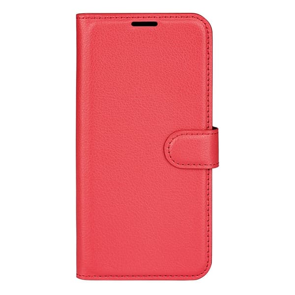 Xiaomi Redmi Note 14 4G Fodral Litchi Läder Röd