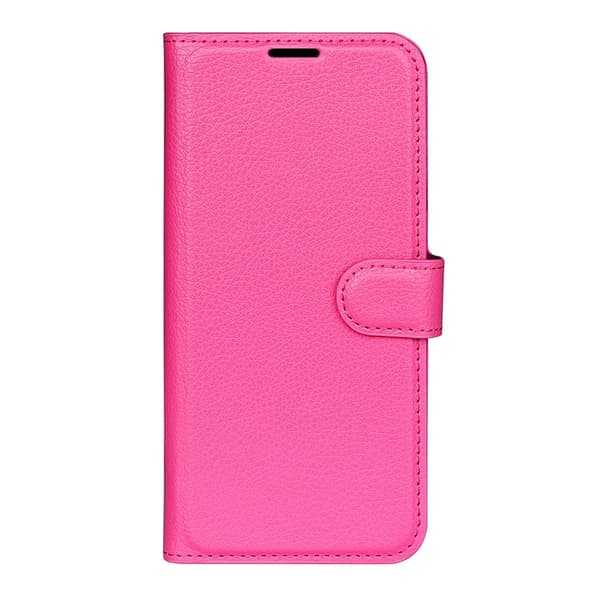 Xiaomi Redmi Note 14 4G Fodral Litchi Läder Rosa