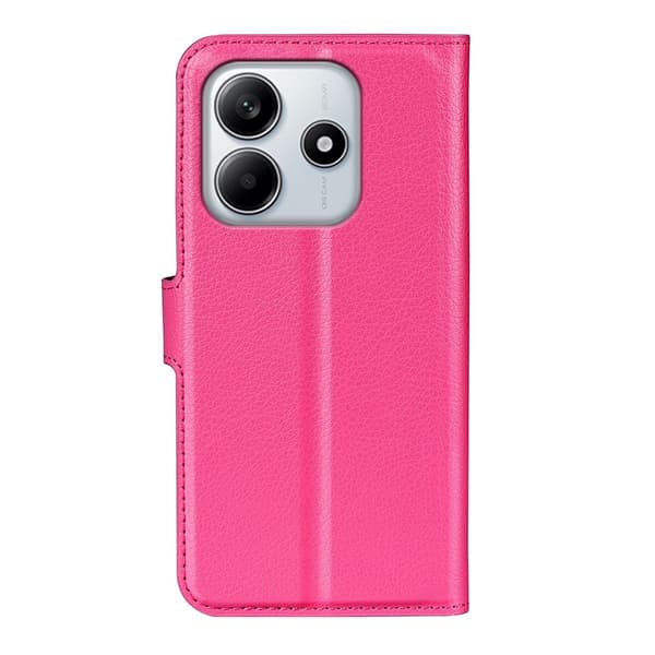 Xiaomi Redmi Note 14 4G Fodral Litchi Läder Rosa