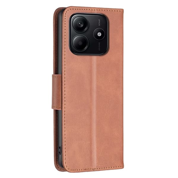 Xiaomi Redmi Note 14 4G Fodral Läder Solid Shark Brun