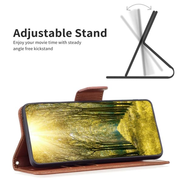 Xiaomi Redmi Note 14 4G Fodral Läder Solid Shark Brun