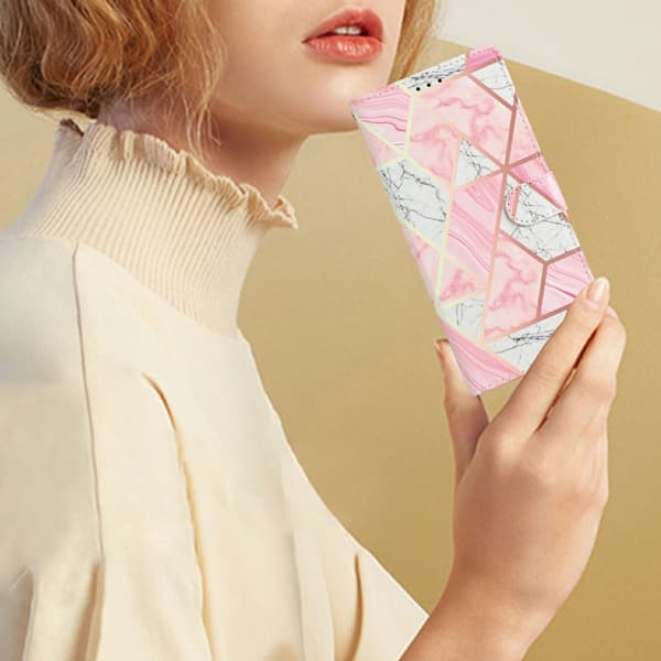 Xiaomi Redmi Note 14 5G Fodral Med Tryck Rosa Marmor