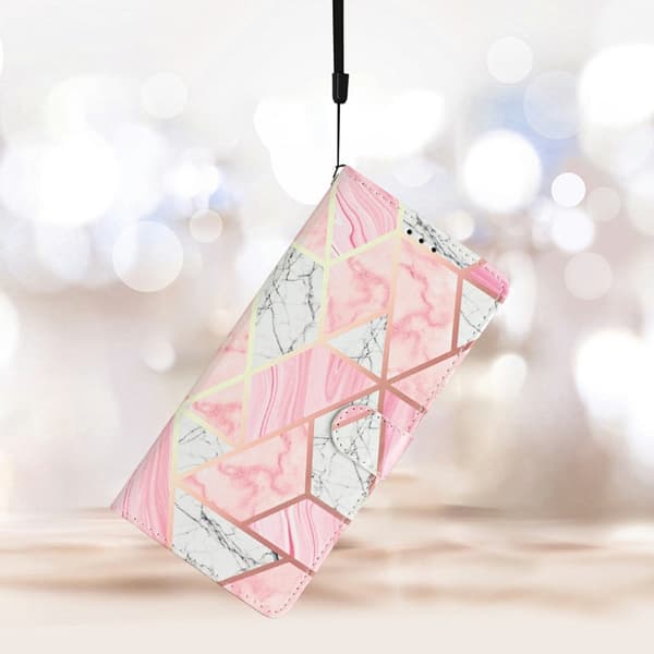 Xiaomi Redmi Note 14 5G Fodral Med Tryck Rosa Marmor