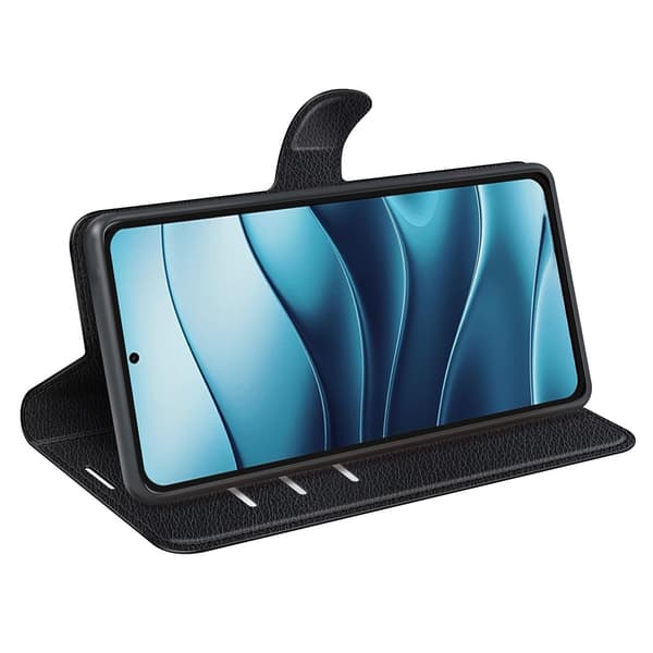 Xiaomi Redmi Note 14 5G Fodral Litchi Läder Svart