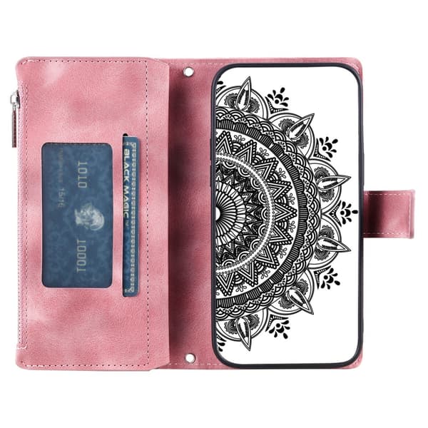 Xiaomi Redmi Note 14 5G Fodral Mandala Läder Roséguld