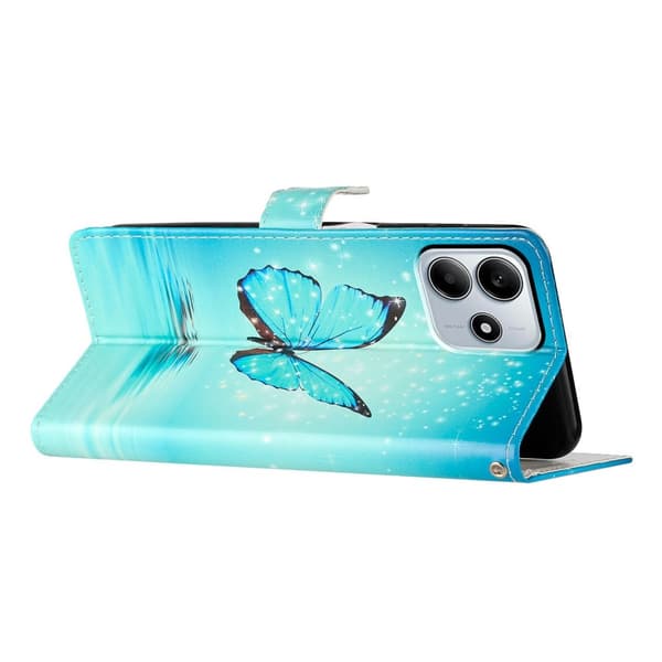 Xiaomi Redmi Note 14 5G Fodral Med Tryck Blå Fjäril