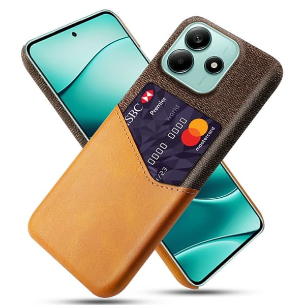 Xiaomi Redmi Note 14 5G Skal Hybrid Med Kortfack Brun