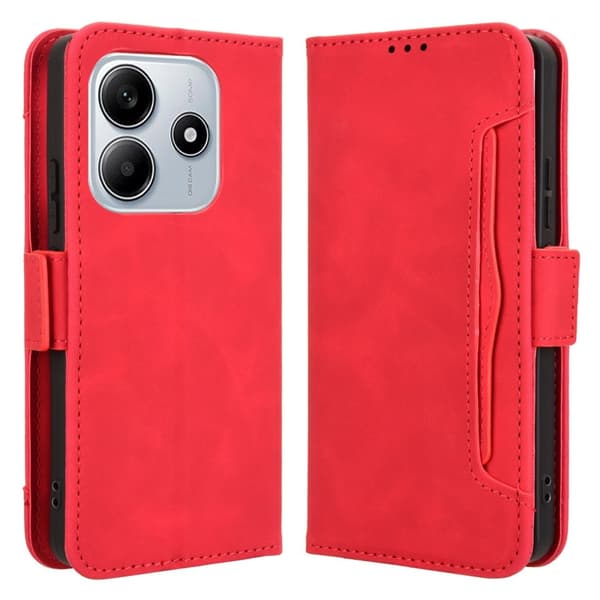Xiaomi Redmi Note 14 5G Fodral Med Avtagbart Kortfack Röd
