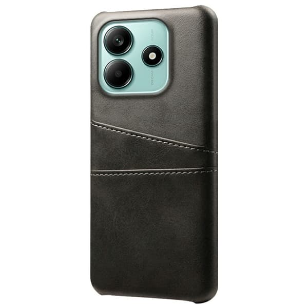 Xiaomi Redmi Note 14 5G Skal Läderbelagt Med Kortfack Svart