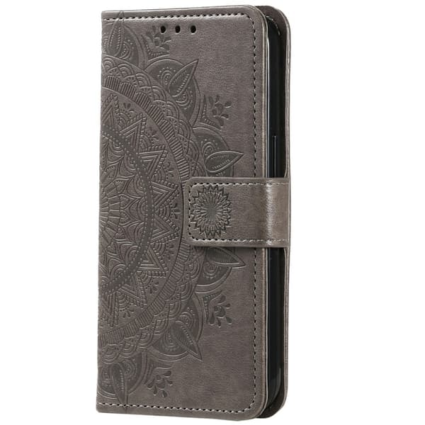 Xiaomi Redmi Note 14 5G Fodral Mandala Läder Grå