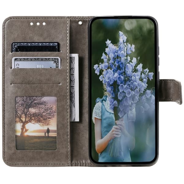 Xiaomi Redmi Note 14 5G Fodral Mandala Läder Grå