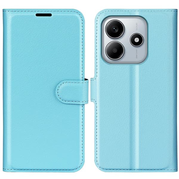 Xiaomi Redmi Note 14 5G Fodral Litchi Läder Blå