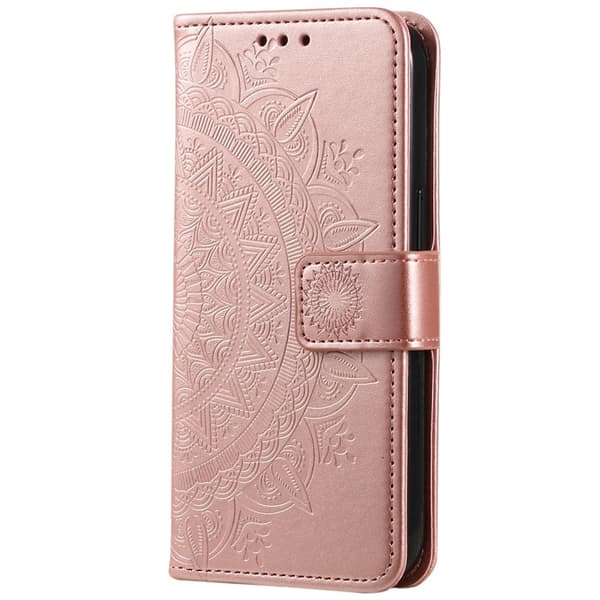 Xiaomi Redmi Note 14 5G Fodral Mandala Läder Roséguld