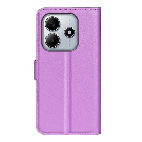 Xiaomi Redmi Note 14 5G Fodral Litchi Läder Lila