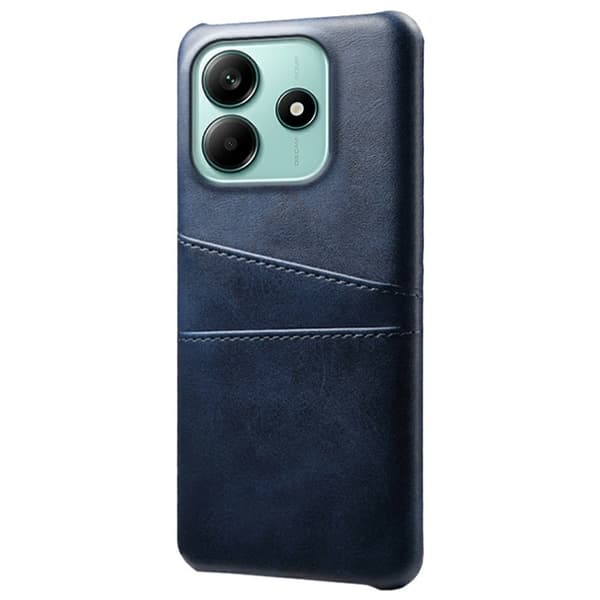 Xiaomi Redmi Note 14 5G Skal Läderbelagt Med Kortfack Blå