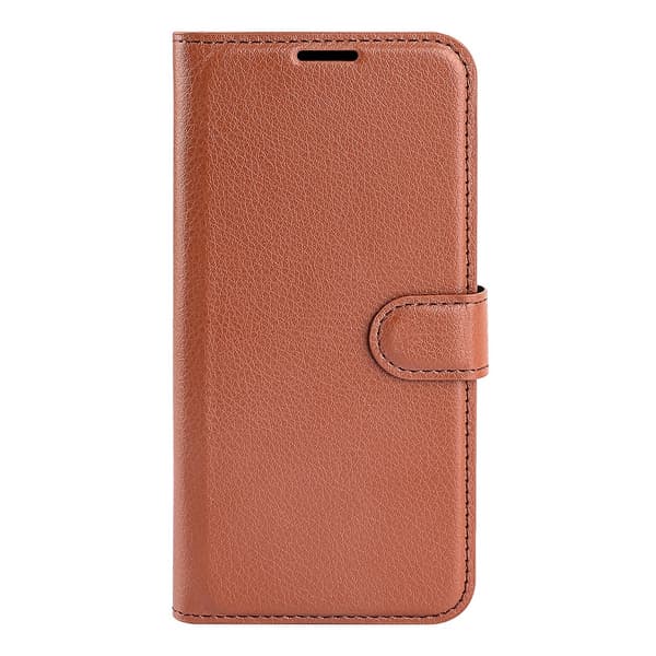 Xiaomi Redmi Note 14 5G Fodral Litchi Läder Brun