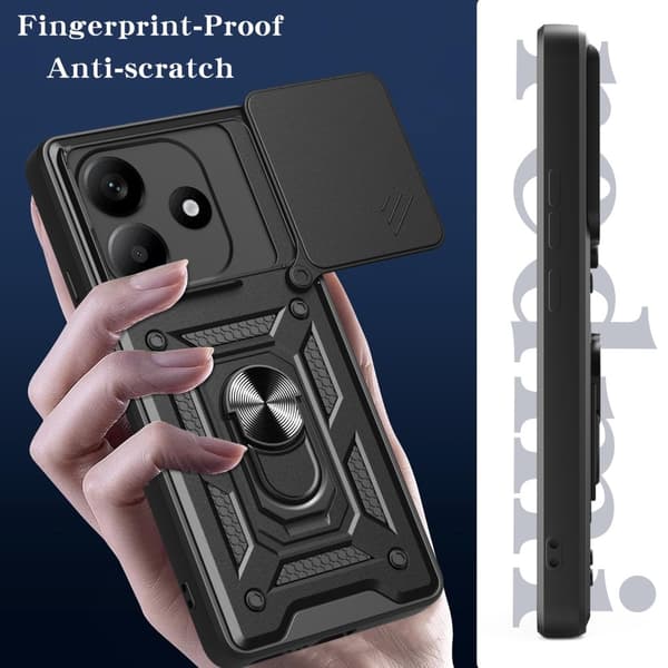 Xiaomi Redmi Note 14 5G Skal CamShield Hybrid Ring Roséguld