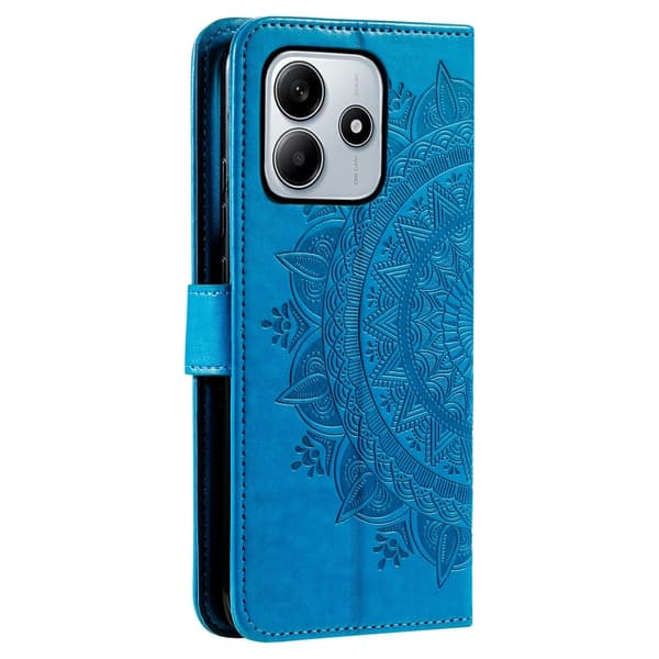 Xiaomi Redmi Note 14 5G Fodral Mandala Läder Blå