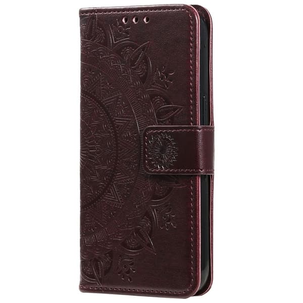 Xiaomi Redmi Note 14 5G Fodral Mandala Läder Brun