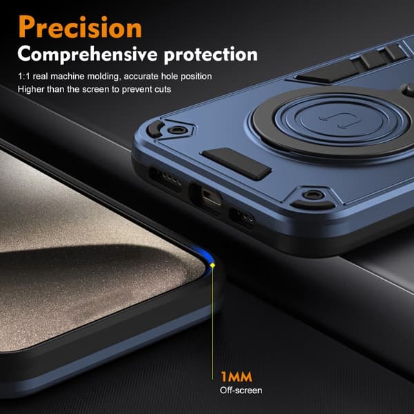 Xiaomi Redmi Note 14 Pro 5G Skal Kickstand Hybrid Blå