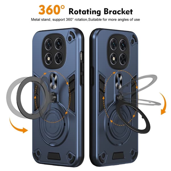 Xiaomi Redmi Note 14 Pro 5G Skal Kickstand Hybrid Blå