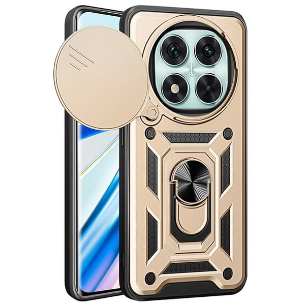 Xiaomi Redmi Note 14 Pro 5G Skal CamShield Hybrid Ring Guld
