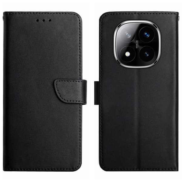 Xiaomi Redmi Note 14 Pro/Pro Plus 5G Fodral Äkta Läder Svart
