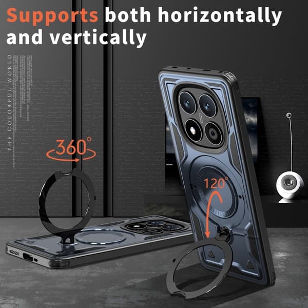 Xiaomi Redmi Note 14 Pro 5G Skal MagSafe Kickstand Hybrid Blå