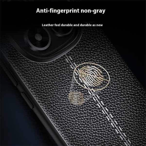 Xiaomi Redmi Note 14 Pro/Pro Plus 5G Skal Litchi Textur Svart