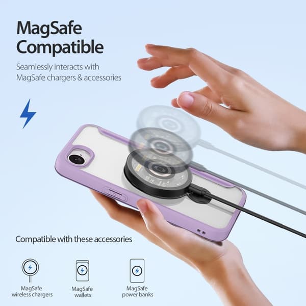 DUX DUCIS iPhone 16e Fodral MagSafe Skin X Pro Lila/Rosa