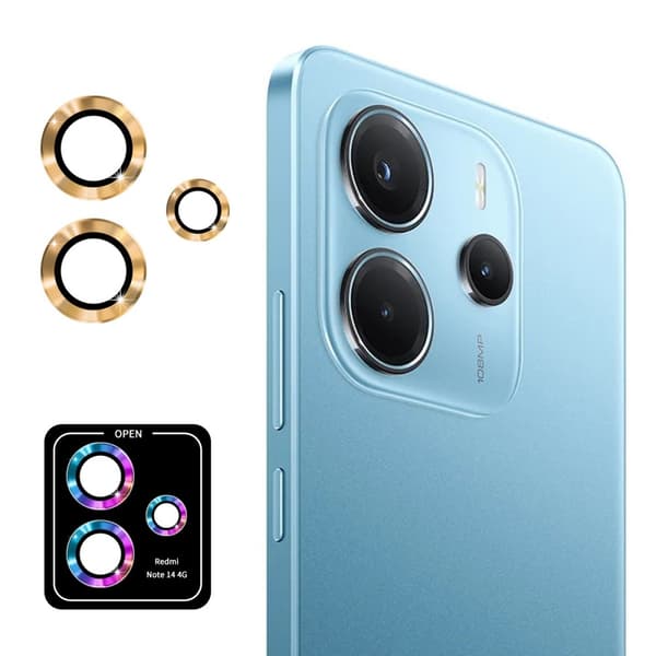 ENKAY Redmi Note 14 4G Linsskydd Härdat Glas Guld