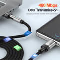 Miniatyrbild 5 av 6: ENKAY 1 m 3in1 USB-C - Lightning / USB-C Magnetisk Svart