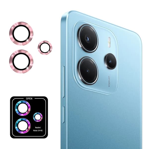ENKAY Redmi Note 14 4G Linsskydd Härdat Glas Roséguld