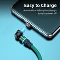 Miniatyrbild 6 av 6: ENKAY 1 m 3in1 USB-C / Lightning / MicroUSB 360° Magnetkabel
