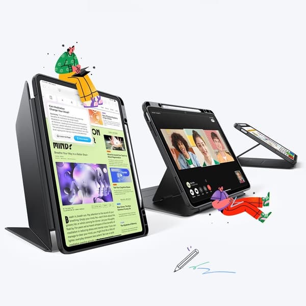 ESR iPad Air 13 2025 / 2024 Fodral Flip Hybrid Svart