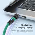 Miniatyrbild 3 av 5: ENKAY 1 m 2in1 PD 60W USB-C - Lightning/USB-C 360° Magnetkabel