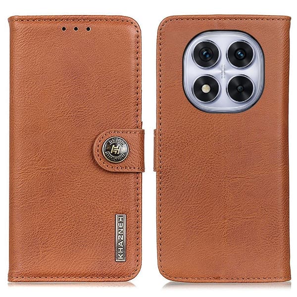 KHAZNEH Redmi Note 14 Pro/Pro Plus 5G Fodral Läder Brun