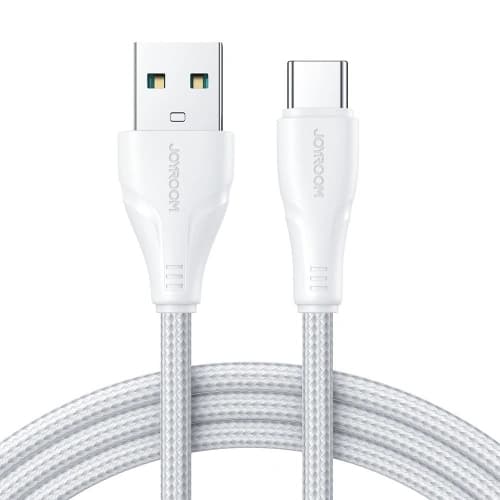 Joyroom 3m 3A USB-C Nylon Laddningskabel Vit