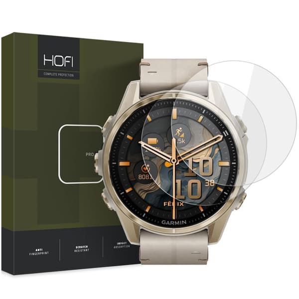 HOFI Garmin Fenix 8 43 mm 2-PACK Skärmskydd Pro+ Härdat Glas