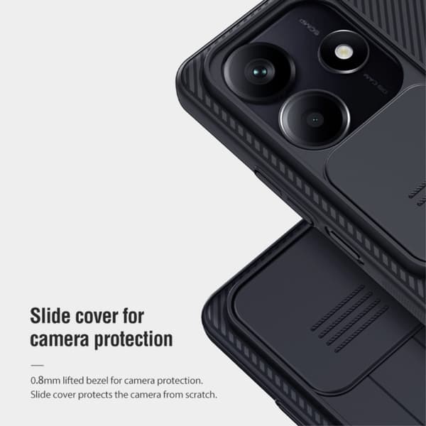 NILLKIN Xiaomi Redmi Note 14 5G/4G Skal CamShield Svart