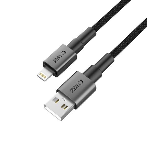 Tech-Protect 2m 15W/2.4A Lightning Kabel UltraBoost Iron Grey