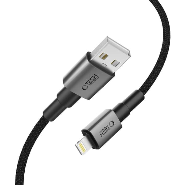 Tech-Protect 2m 15W/2.4A Lightning Kabel UltraBoost Iron Grey
