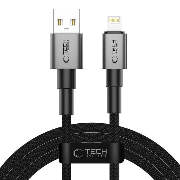 Tech-Protect 2m 15W/2.4A Lightning Kabel UltraBoost Iron Grey