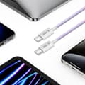 Miniatyrbild 4 av 6: Tech-Protect 2m 60W/3A PD USB-C - USB-C Kabel UltraBoost Mauve