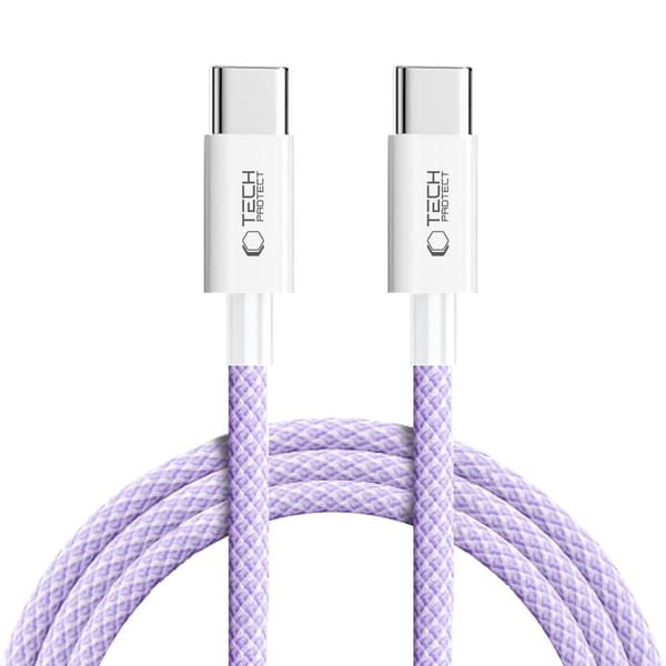 Tech-Protect 2m 60W/3A PD USB-C - USB-C Kabel UltraBoost Mauve