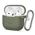 Miniatyrbild 1 av 6: Tech-Protect AirPods 4 Skal Silikon Hook Olive Green
