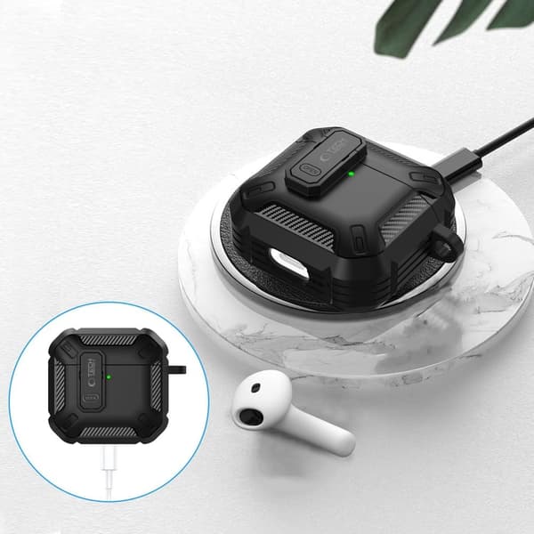 Tech-Protect AirPods 4 Skal Carbonox Svart