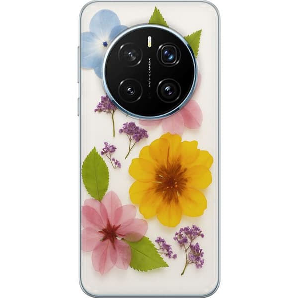 Honor Magic7 Pro Genomskinligt Skal Pressade blommor