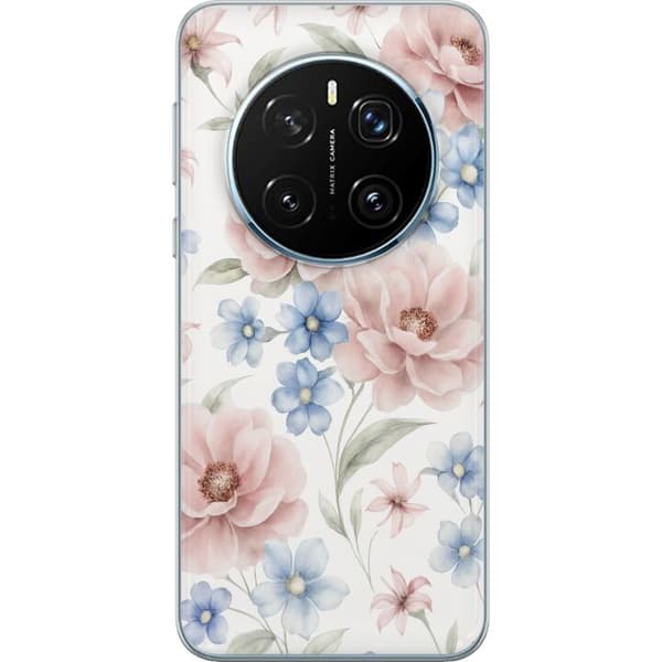 Honor Magic7 Pro Genomskinligt Skal Romantiska blommor